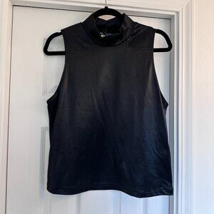 🪩 Zara Shiny Sleeveless Mock Neck Tank